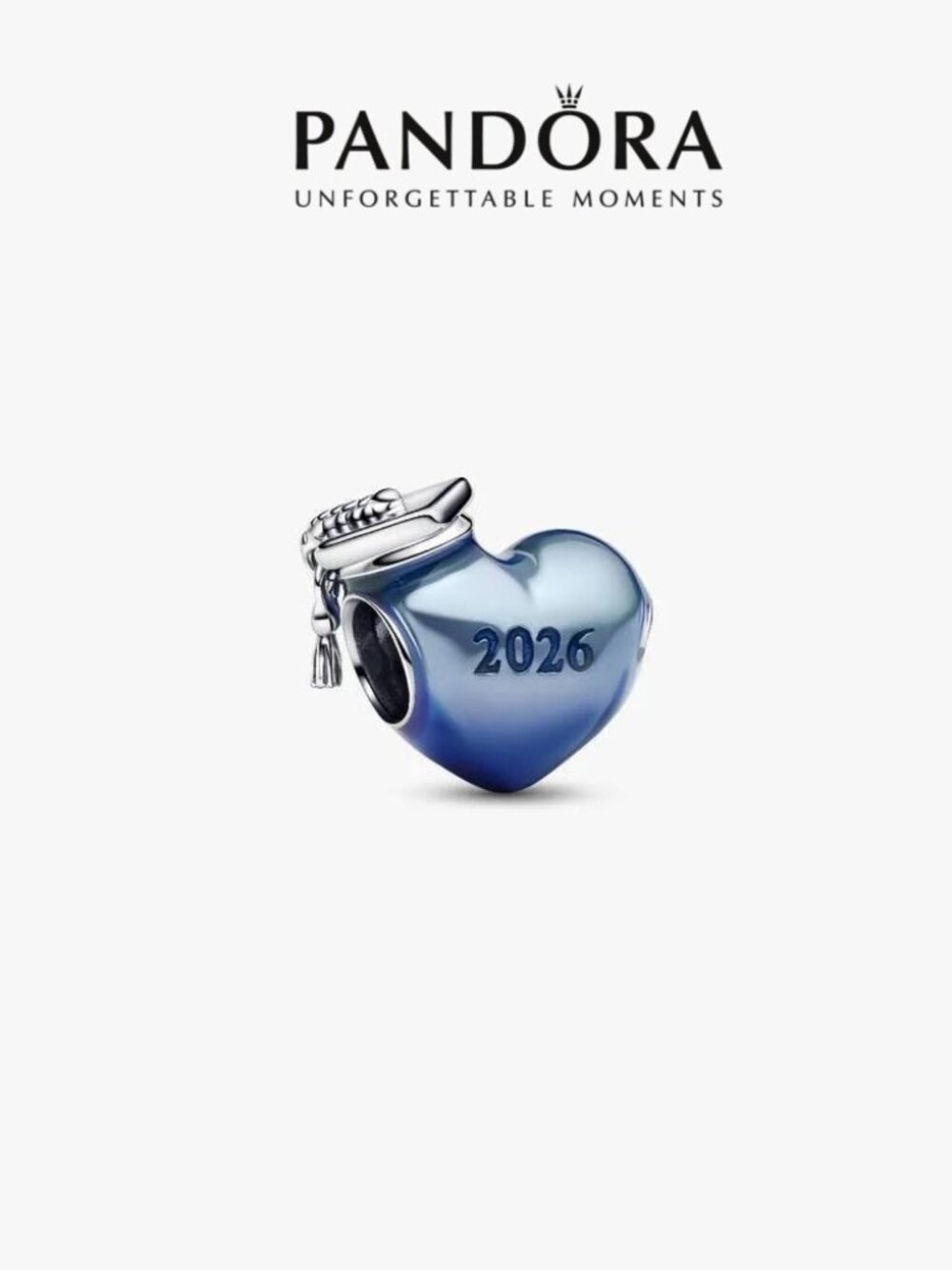 Pandora Graduation 2026 Blue Heart Charm